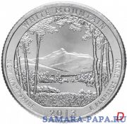 США 1/4 доллара (25 центов, квотер) 2013 D — "Национальный лес Белая Гора" (16-й парк)