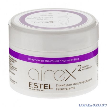 Глина для моделирования волос с матовым эффектом пластичная фиксация AIREX, 65 мл